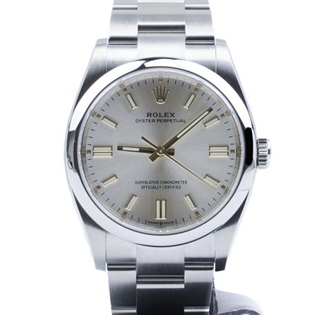 rolex oyster perpetual silver dial mens|Rolex Oyster Perpetual price guide.